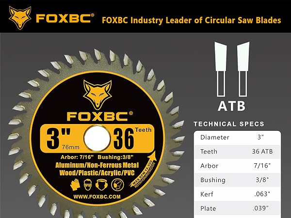 FOXBC 3 inch saw blades