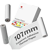 Phomemo Adhesive Transparent Thermal Paper, Clear Adhesive Thermal Sticker Paper for Phomemo M04S...