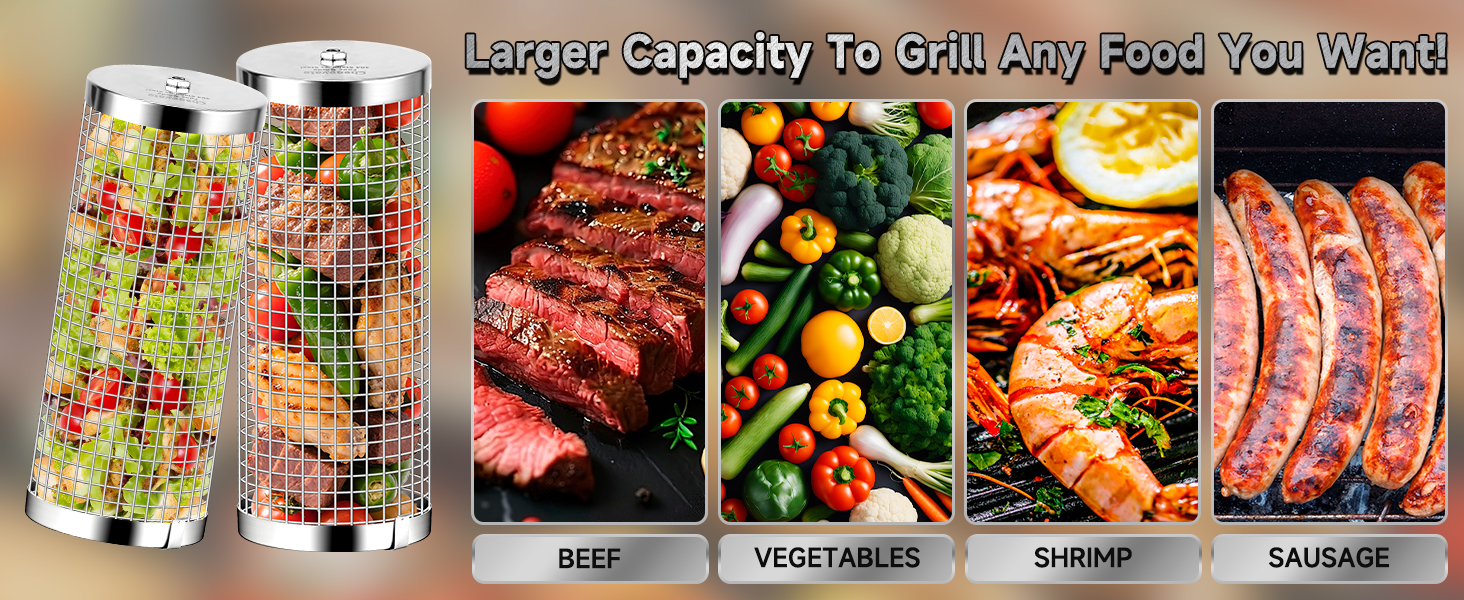 Larger Capacity To Grill Any Food You Want!