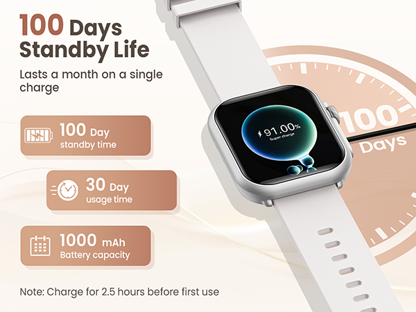 100 Days Standby Life Smart Watches for Women