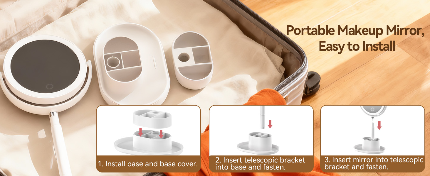 vanity mirror with lights, lighted makeup mirror with magnification, makeup mirror with lights