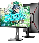 SANSUI Gaming Monitor 27" 1440P 200Hz 180Hz WQHD 2560×1440-AMD FreeSync 1ms DCI-P3 95% Fast IPS C...