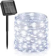 Minetom Solar Fairy Lights,33Ft 100 LED String Lights Outdoor Pure White | IP65 Waterproof Twinkl...