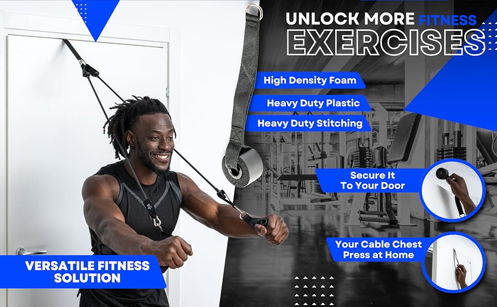 portable gym accessories dynamic handle door anchor ankle wrist strap for multiple exercises