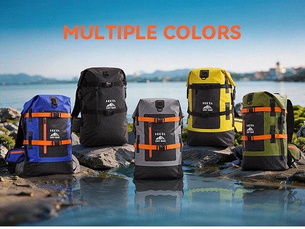multiple colors dry backpack