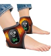 AFDEAL Ankle Massager, Cordless Ankle Heating Pad with Massage, Foot Massager with Heat, 3000mAh ...
