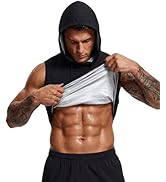 Junlan Sauna Suit for Men - Workout Hoodies for Men Sauna Shirt Gym Shirts Sweat Vest Tank Top
