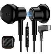 USB C Headphone Right Angle,Magnetic Wired Earbuds for iPhone 17 Pro Max 16 15 17e 16e,In Ear Hif...