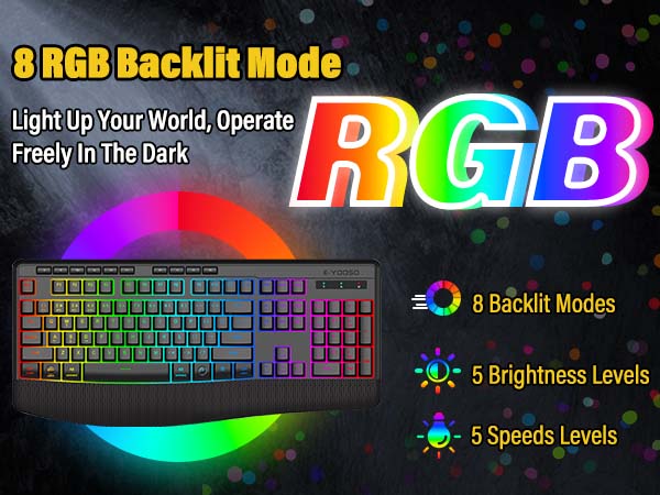 Wireless Bluethooth Backlit Keyboard