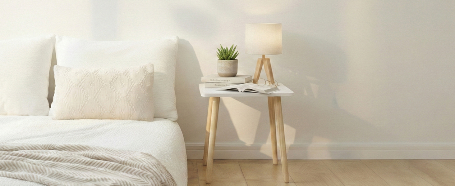 short side table;end table;white side table