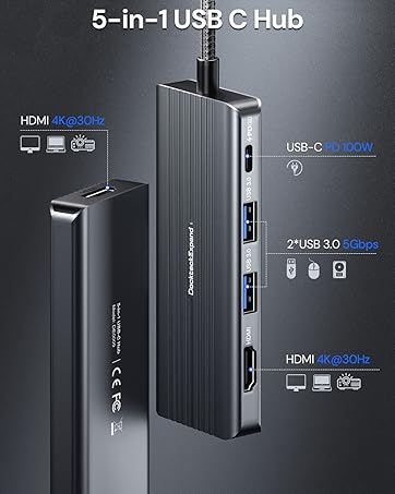 2 USB 3.0 ports sync data at blazing speeds up to 5Gbps