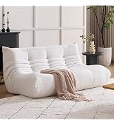 Giant Bean Bag Chairs for Adults - Lazy Floor Sofa Couch Three Seater - Fireside Lounger Chair wi...