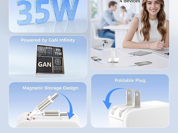 retractable wall charger plug