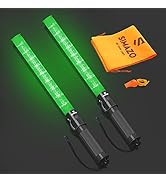 2 Pieces 21 Inch Signal Traffic Wand with 2 Flashing Modes &amp; 9 Led Lights, Traffic Safety Baton w...