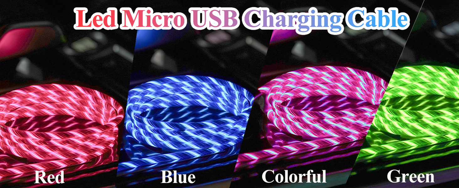 micro usb light up charging cable