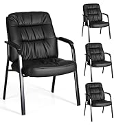 OLIXIS Waiting Room Guest Chair Set of 4, 500lbs PU Leather Ergonomic Office Desk Reception Chair...