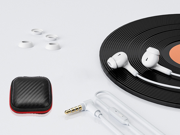 3.5mm Earbuds Hi-Fi Stereo Headphone Bass Wired Earphones with Mic Volume Control for iPhone 6