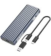 SEINIKAY M.2 NVME SSD Enclosure, Tool-Free USB 3.2 Gen 2 (10 Gbps) to NVME Adapter with Heat Sink...