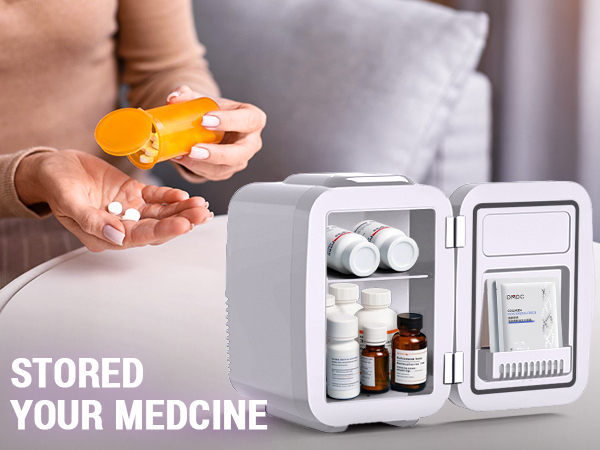 Mini Fridge Small Refrigerator Portable Thermoelectric Cooler and Warmer Fridge