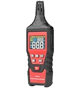 Lancoon Digital Thermo-Hygrometer Temperature Humidity Meter with Ambient Dew Point Wet Bulb for ...