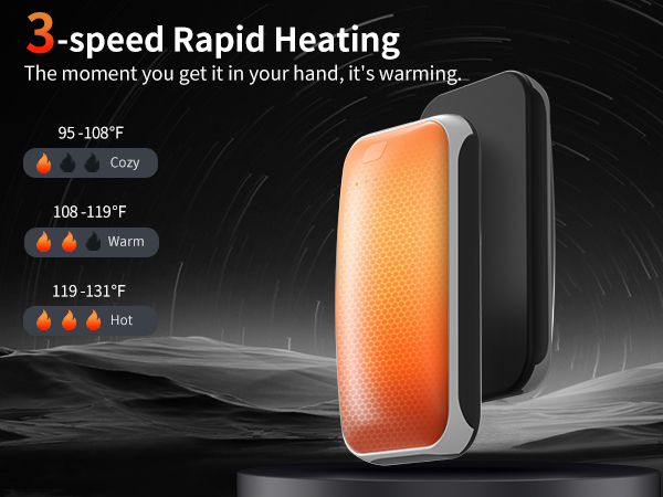 3 levels adjustable temperature electric hand heater warmers for frozen fingers Raynauds relief