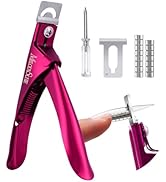 MelodySusie Acrylic Nail Clippers with 15pcs Magnet Sizers, Professional Nail Clippers Cutters fo...