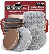 Furniture Sliders - 8 pcs 3 1/2” Round Furniture Sliders for Carpet and 8 Hardwood Socks - Heavy ...