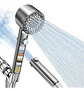 FEELSO Filtered Shower Head with Handheld, High Pressure 4 Spray Showerhead with Filters &amp; Upgrad...