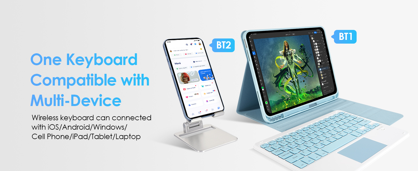 detachable keyboard case for ipad 10th generation 10.9 inch 2022 10th gen ipad cover with touchpad