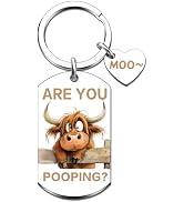 MigPio Highland Cow Keychain Cow Gifts for Women Highland Cows Car Accessories Cows Stuff for Cow...