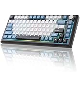 MIKIBY Y75 Wireless Mechanical Keyboard,75% Hot Swappable Custom Keyboard with Knob,RGB Backlit, ...