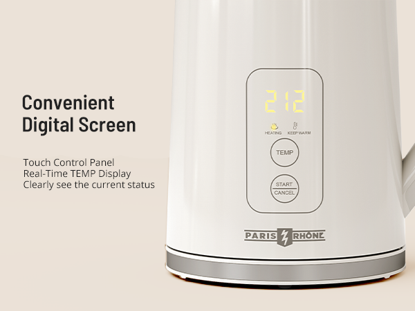 PARIS RHÔNE Electric Kettle Temperature Control