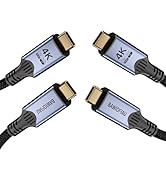 BAWIOFIAU Short USB c Cables 2 Pack 2FT, Type-C 100W Fast Charging, usbc 20Gbps Data Cable, high ...