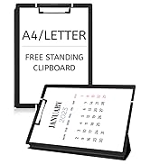 GAUENEEN Free Standing Clipboard and Desktop Stand with Adjustable Buckles Easel Back - Foldable ...