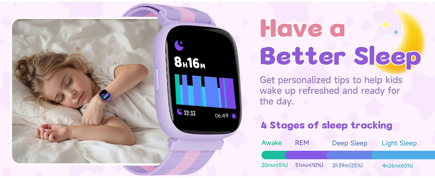 Smart Watch for kids Sleep Monitor