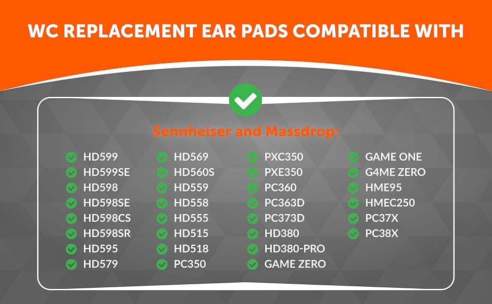 WC FreeZe PC38X replacement ear pads