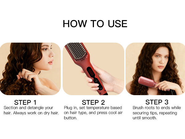 hair straightener brush
