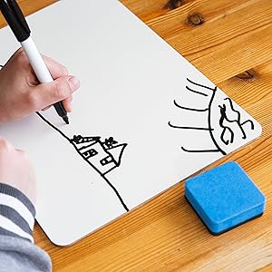 double sided lapboard mini personal dry erase board whiteboard dry-erase markers pens erasers set