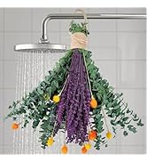 120Pcs Real Dried Eucalyptus for Shower &amp; Preserved Lavender Bouquet, 17'' Natural Globe Amaranth...