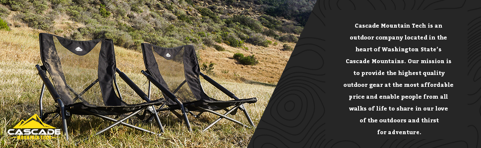 camp chairs; cascade mountain tech; outdoor; durable; breathable; armrests; trips; comfortable