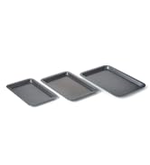 Nifty Set of 3 Non-Stick Cookie and Baking Sheets – Non-Stick Coated Steel