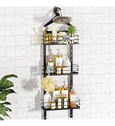 ODesign 3 Tier Height-Adjustable Shower Caddy Hanging Anti-Swing-Over The Shower Head Caddy-Showe...