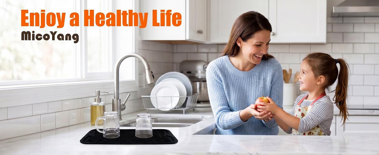 MicoYang dish drying mat for kitchen