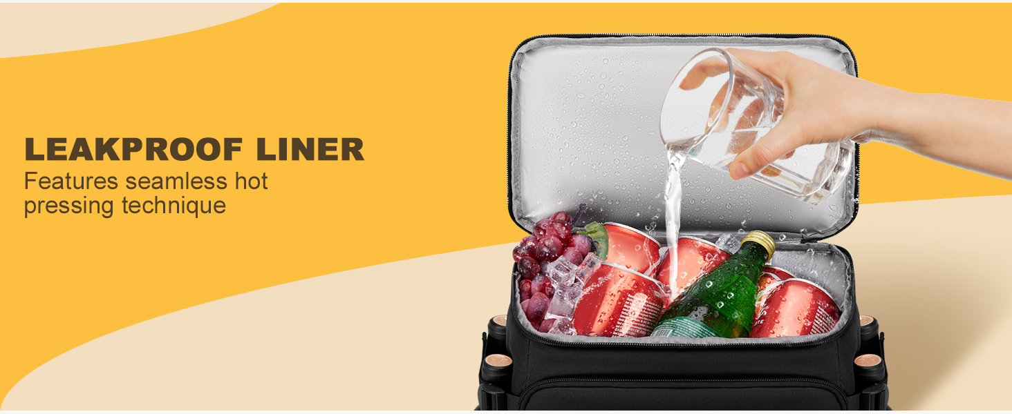 Advanced hot press technology creates a 100% leakproof cooler, preventing spills during transport.