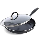 OXO 12” Non-Stick Every Day Frying Pan with Lid, BPA-Free Comfort Grip Silicone Handle, Dishwashe...