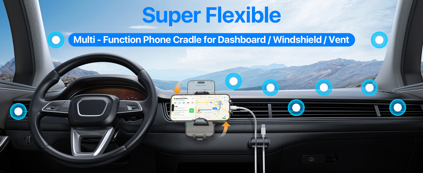 Multi-Functional for Dashboard Windshield Vent