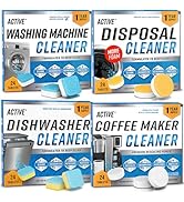 ACTIVE Washer Dishwasher Disposal &amp; Coffee Cleaner Tablets - 96 Tabs Includes Washing Machine Cle...