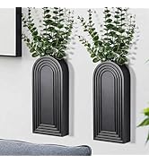 Dnnnii 2 Pack Modern Wall Wood Vase-Entryway Decor, Wood Wall Art, Hallway Decor-Modern Farmhouse...