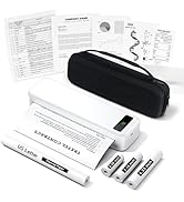 Inkless Portable Printer for Travel, Wireless Thermal Printer for Phone Laptop, Support 8.5" X 11...