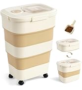 ZOMISIA 50lbs Dog Food Storage Container, Collapsible Airtight Large Capacity Pet Food Storage Co...